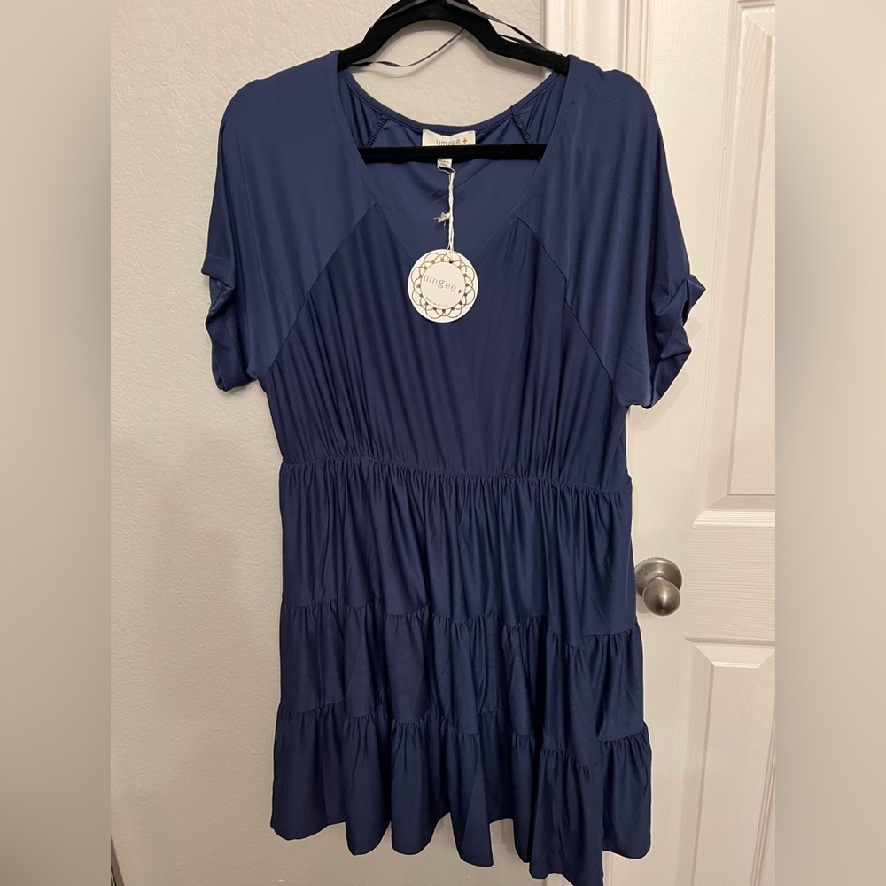 Umgee +, 1XL, Navy Dress
